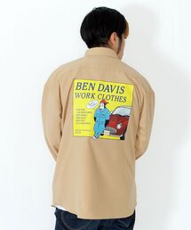 BEN DAVIS/WHITE LABEL | NVL/CAR BACK PRINT LS SHIRTS(シャツ/ブラウス)