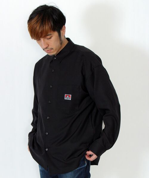 BEN DAVIS/WHITE LABEL（ベンデイビス ホワイトラベル）の「NVL/CAR BACK PRINT LS SHIRTS（シャツ/ブラウス・メンズ・ベージュ/ブラック/ホワイト・LARGE/MEDIUM）」の3枚目の写真