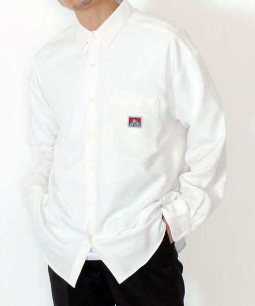 BEN DAVIS/WHITE LABEL（ベンデイビス ホワイトラベル）の「NVL/CAR BACK PRINT LS SHIRTS（シャツ/ブラウス・メンズ・ベージュ/ブラック/ホワイト・LARGE/MEDIUM）」の5枚目の写真