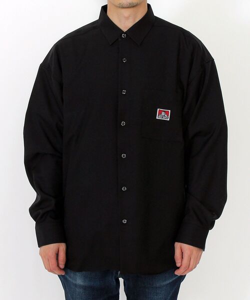 BEN DAVIS/WHITE LABEL（ベンデイビス ホワイトラベル）の「NVL/CAR BACK PRINT LS SHIRTS（シャツ/ブラウス・メンズ・ベージュ/ブラック/ホワイト・LARGE/MEDIUM）」の7枚目の写真