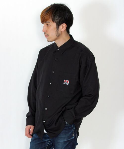 BEN DAVIS/WHITE LABEL（ベンデイビス ホワイトラベル）の「NVL/CAR BACK PRINT LS SHIRTS（シャツ/ブラウス・メンズ・ベージュ/ブラック/ホワイト・LARGE/MEDIUM）」の8枚目の写真
