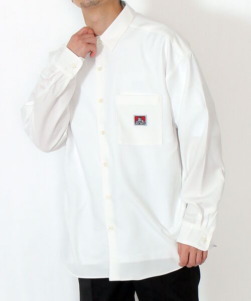 BEN DAVIS/WHITE LABEL（ベンデイビス ホワイトラベル）の「NVL/CAR BACK PRINT LS SHIRTS（シャツ/ブラウス・メンズ・ベージュ/ブラック/ホワイト・LARGE/MEDIUM）」の12枚目の写真