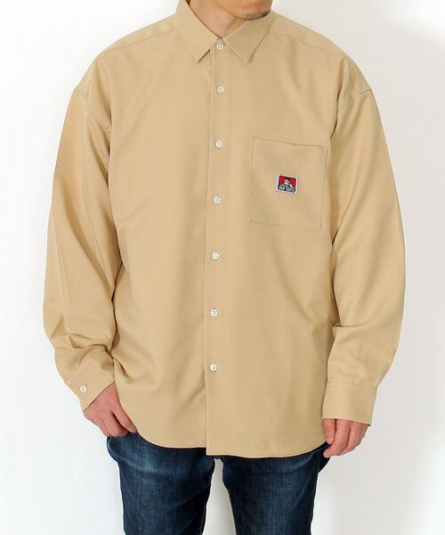 BEN DAVIS/WHITE LABEL（ベンデイビス ホワイトラベル）の「NVL/CAR BACK PRINT LS SHIRTS（シャツ/ブラウス・メンズ・ベージュ/ブラック/ホワイト・LARGE/MEDIUM）」の18枚目の写真