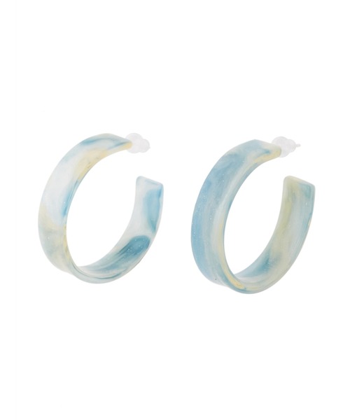 fifth（フィフス）の「マーブルカラーピアス（ピアス（両耳用）・レディース・ブルー/ベージュ・FREE）」の6枚目の写真