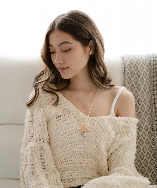 Ciki（シキ）の「2連ボール&チャームネックレス（ネックレス・レディース・ゴールド/シルバー・FREE）」の3枚目の写真