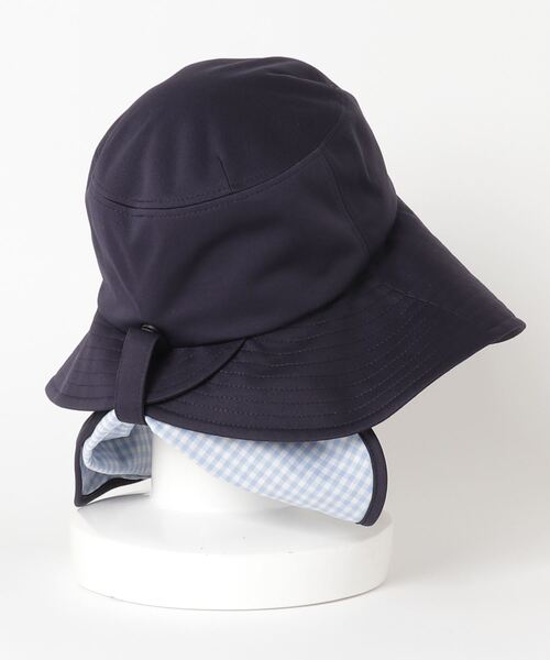 MIZUNO(ミズノ )の「垂れ付きリボンハット(ハット・レディース・ブラック/ネイビー・F)」の7枚目の写真