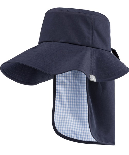 MIZUNO(ミズノ )の「垂れ付きリボンハット(ハット・レディース・ブラック/ネイビー・F)」の2枚目の写真