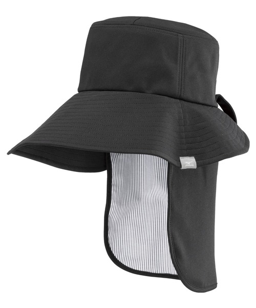 MIZUNO(ミズノ )の「垂れ付きリボンハット(ハット・レディース・ブラック/ネイビー・F)」の1枚目の写真