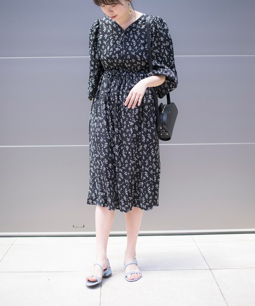 MAISON BREEZE（メゾンブリーズ）の「【MAISON BREEZE】クラシカル花柄Vネックワンピース　6252306（ワンピース・レディース・ブラック/ホワイト・FREE）」の19枚目の写真