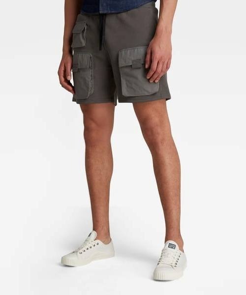 G-STAR（ジースター）の「MIXED WOVEN CARGO SWEAT SHORTS/スウェットカーゴショーツ（スウェットパンツ・メンズ・グレー・SMALL/MEDIUM/LARGE/X-SMALL）」の12枚目の写真