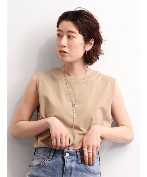 Ungrid（アングリッド）の「BASIC ボックスタンクトップ（タンクトップ・レディース・ブラック/ベージュ/オフホワイト・SMALL/MEDIUM）」の12枚目の写真