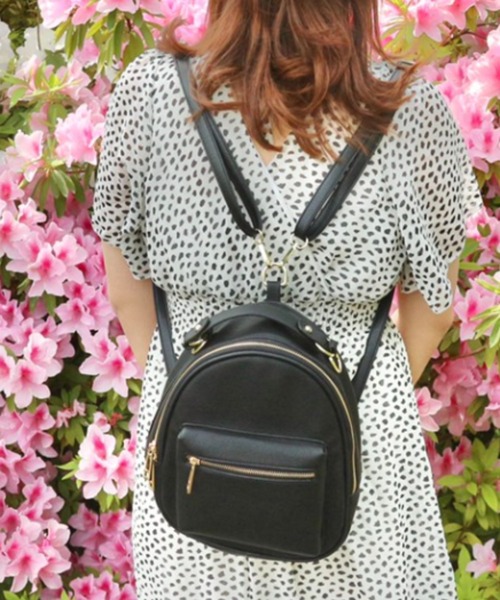 INTER FACTORY（インターファクトリー）の「インフルエンサーRina - 【大容量】3wayミニバッグ　made in INTER FACTORY（バックパック/リュック・レディース・ブラック/ベージュ/その他・FREE）」の15枚目の写真