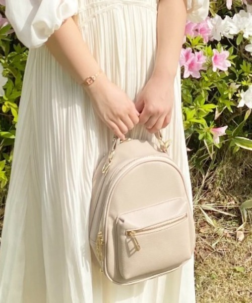 INTER FACTORY（インターファクトリー）の「インフルエンサーRina - 【大容量】3wayミニバッグ　made in INTER FACTORY（バックパック/リュック・レディース・ブラック/ベージュ/その他・FREE）」の22枚目の写真