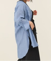 sakishimatokyo | 【ZOZO限定】サキシマamp「シアーノーカラーポケット付きチュニックシャツ／シアーブラウス」(シャツ/ブラウス)