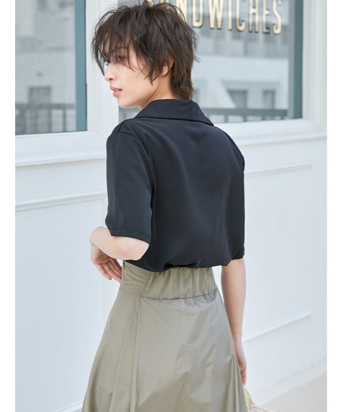 fifth(フィフス)の「ハイウエストフレアタフタスカート(スカート・レディース・スモークピンク/カーキ・MEDIUM)」の4枚目の写真