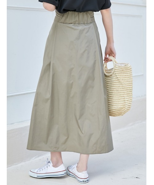 fifth(フィフス)の「ハイウエストフレアタフタスカート(スカート・レディース・スモークピンク/カーキ・MEDIUM)」の5枚目の写真