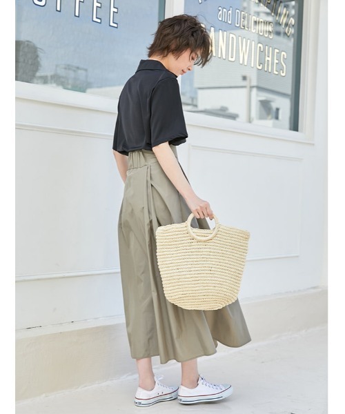 fifth(フィフス)の「ハイウエストフレアタフタスカート(スカート・レディース・スモークピンク/カーキ・MEDIUM)」の6枚目の写真