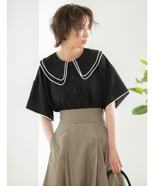 fifth(フィフス)の「ハイウエストフレアタフタスカート(スカート・レディース・スモークピンク/カーキ・MEDIUM)」の13枚目の写真