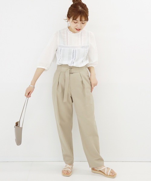 JOURNAL STANDARD(ジャーナルスタンダード)の「コットンレースミドルスリーブブラウス◆(シャツ/ブラウス・レディース・ホワイト/ブラック・FREE)」の8枚目の写真