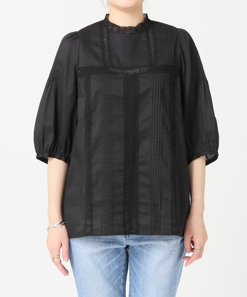 JOURNAL STANDARD(ジャーナルスタンダード)の「コットンレースミドルスリーブブラウス◆(シャツ/ブラウス・レディース・ホワイト/ブラック・FREE)」の17枚目の写真