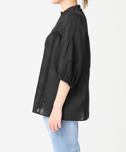 JOURNAL STANDARD(ジャーナルスタンダード)の「コットンレースミドルスリーブブラウス◆(シャツ/ブラウス・レディース・ホワイト/ブラック・FREE)」の12枚目の写真