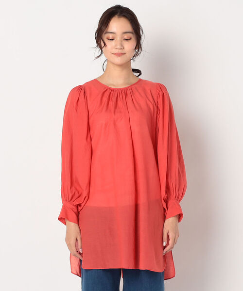 fredy repit（フレディレピ）の「Sushi Voile スクープパフブラウス（シャツ/ブラウス・レディース・サーモンピンク/ミント/オフホワイト・38）」の4枚目の写真