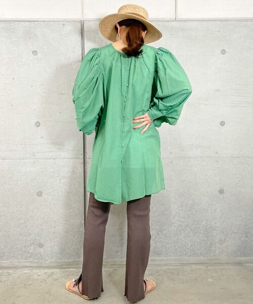 fredy repit（フレディレピ）の「Sushi Voile スクープパフブラウス（シャツ/ブラウス・レディース・サーモンピンク/ミント/オフホワイト・38）」の21枚目の写真