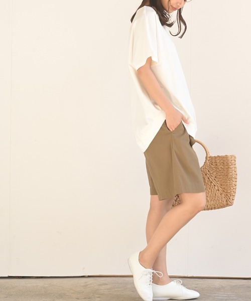 rps(アールピーエス)の「ポケット付き刺繍リブチュニック(Tシャツ/カットソー・レディース・チャコールグレー/ブラック/ベージュ/オフホワイト/グレイッシュベージュ/ホワイト系その他2・M)」の9枚目の写真