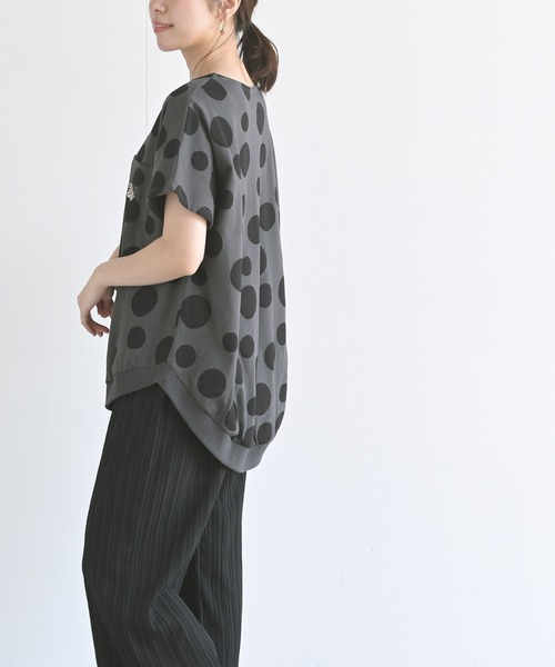 rps(アールピーエス)の「ポケット付き刺繍リブチュニック(Tシャツ/カットソー・レディース・チャコールグレー/ブラック/ベージュ/オフホワイト/グレイッシュベージュ/ホワイト系その他2・M)」の17枚目の写真