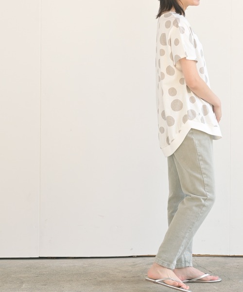 rps(アールピーエス)の「ポケット付き刺繍リブチュニック(Tシャツ/カットソー・レディース・チャコールグレー/ブラック/ベージュ/オフホワイト/グレイッシュベージュ/ホワイト系その他2・M)」の14枚目の写真