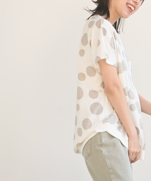 rps(アールピーエス)の「ポケット付き刺繍リブチュニック(Tシャツ/カットソー・レディース・チャコールグレー/ブラック/ベージュ/オフホワイト/グレイッシュベージュ/ホワイト系その他2・M)」の8枚目の写真