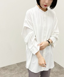 ピンタックバンドカラーシャツ 【ZOZOTOWN限定アイテム】
