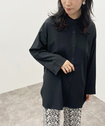 ピンタックバンドカラーシャツ 【ZOZOTOWN限定アイテム】