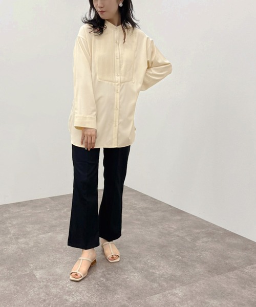 apres jour mignon(アプレジュールミニョン)の「ピンタックバンドカラーシャツ 【ZOZOTOWN限定アイテム】(シャツ/ブラウス・レディース・アイボリー/ブラック/オフホワイト・フリー/X-LARGE)」の18枚目の写真