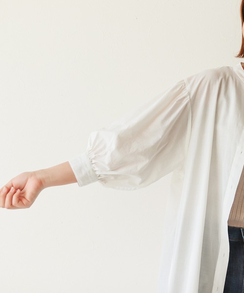 Social GIRL（ソーシャルガール）の「スリットボタンシャツワンピース（シャツワンピース・レディース・ベージュ/オフホワイト/モカ・M）」の14枚目の写真