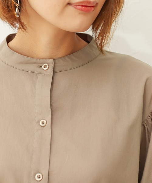 Social GIRL（ソーシャルガール）の「スリットボタンシャツワンピース（シャツワンピース・レディース・ベージュ/オフホワイト/モカ・M）」の6枚目の写真