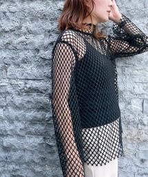 AULA AILA | ロングスリーブメッシュプルオーバー(Tシャツ/カットソー)