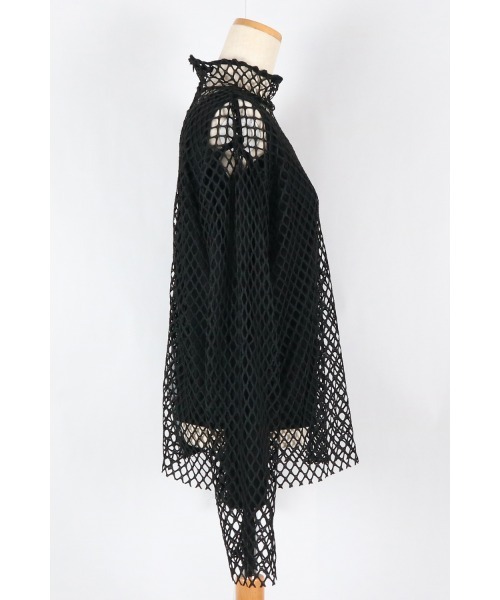 AULA AILA（アウラアイラ）の「ロングスリーブメッシュプルオーバー（Tシャツ/カットソー・レディース・ベージュ/グレー/ブラック/ホワイト・0）」の13枚目の写真