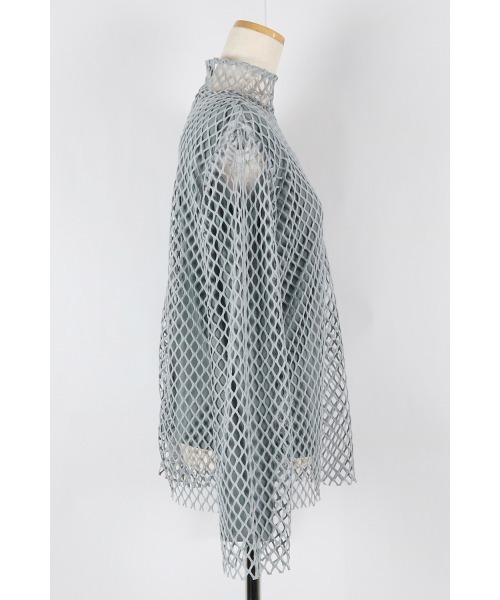 AULA AILA（アウラアイラ）の「ロングスリーブメッシュプルオーバー（Tシャツ/カットソー・レディース・ベージュ/グレー/ブラック/ホワイト・0）」の19枚目の写真