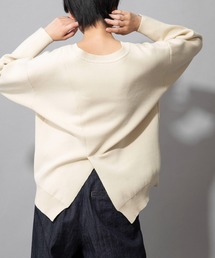 Munich | ダブルフェイスニット　2WAYセンタースリットプルオーバー（セットアップ可）(ニット/セーター)