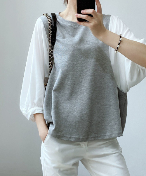 emi+(エミプラス)の「ボリュームスリーブ ギンガムチェックブラウス(シャツ/ブラウス・レディース・ブラック/グレー/ブラック系その他/ベージュ/チャコールグレー/ネイビー/ベージュ系その他・S/M/L)」の18枚目の写真