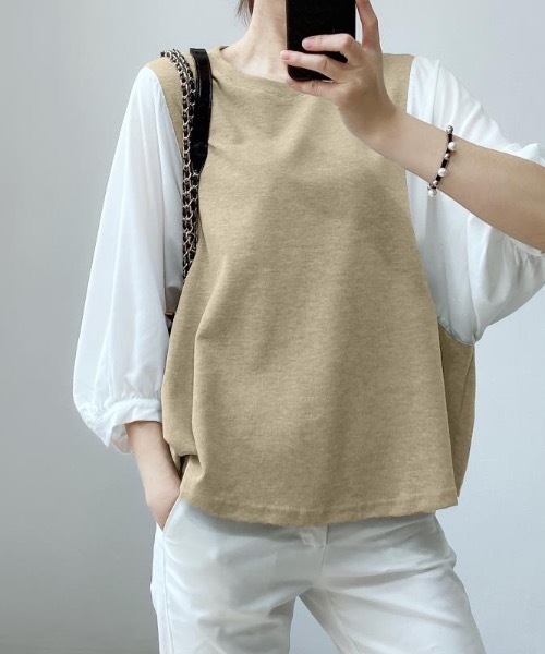 emi+(エミプラス)の「ボリュームスリーブ ギンガムチェックブラウス(シャツ/ブラウス・レディース・ブラック/グレー/ブラック系その他/ベージュ/チャコールグレー/ネイビー/ベージュ系その他・S/M/L)」の21枚目の写真