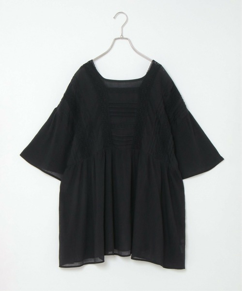 notch.（ノッチ）の「スクエアネックフレアスリーブブラウス（シャツ/ブラウス・レディース・オフホワイト/マルーン/ブラック・M）」の19枚目の写真