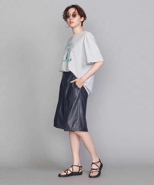 BEAUTY&YOUTH UNITED ARROWS（ビューティーアンドユースユナイテッドアローズ）の「BY フェイクレザーショートパンツ（その他パンツ・レディース・ネイビー/オリーブ・SMALL/MEDIUM）」の7枚目の写真