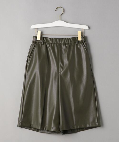 BEAUTY&YOUTH UNITED ARROWS（ビューティーアンドユースユナイテッドアローズ）の「BY フェイクレザーショートパンツ（その他パンツ・レディース・ネイビー/オリーブ・SMALL/MEDIUM）」の18枚目の写真