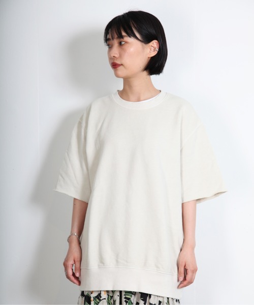 603（ロクマルサン）の「603 ショートスリーブ半袖スウェット（スウェット・レディース・ベージュ・FREE）」の4枚目の写真