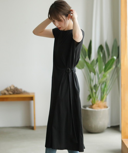ElegChic(エレグシック)の「サイドベルトワンピース(ワンピース・レディース・ブラック/グレー/モカ・4L/M/XL)」の5枚目の写真