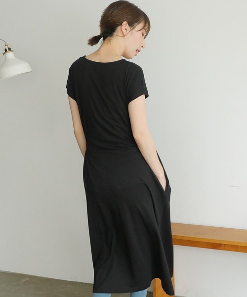 ElegChic(エレグシック)の「サイドベルトワンピース(ワンピース・レディース・ブラック/グレー/モカ・4L/M/XL)」の6枚目の写真