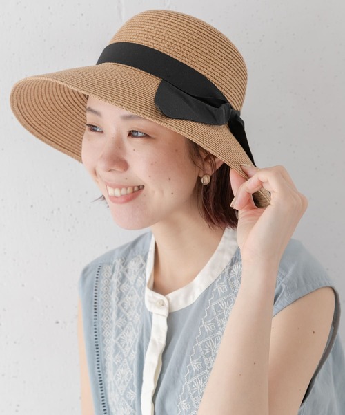 URBAN RESEARCH Sonny Label(アーバンリサーチサニーレーベル)の「リボン付きペーパーハット(ハット・レディース・ナチュラル/キャメル・ONE)」の1枚目の写真