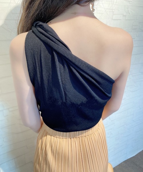 EIMY ISTOIRE(エイミーイストワール)の「twist color ドレープワンショルニット(ニット/セーター・レディース・ブラック/サックスブルー/ピンク/イエロー/アイボリー/ミント/グリーン系その他2/コーラルピンク・FREE)」の15枚目の写真